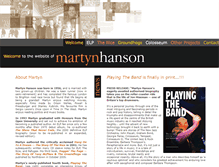 Tablet Screenshot of martynhanson.com
